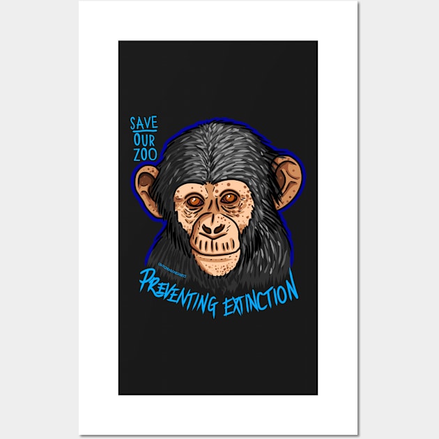 Day 28- Baby Stevie the Chimpanzee Wall Art by CelticDragoness